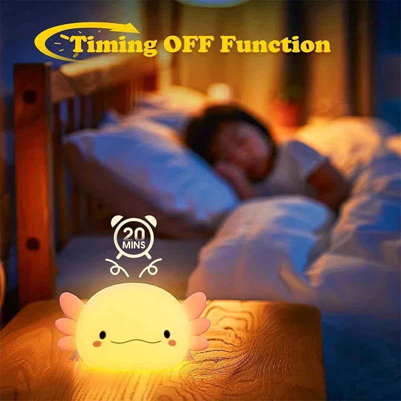 Cute Axolotl LED night light